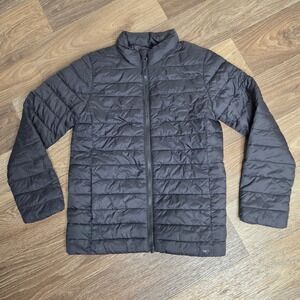 Lands'‎ End Kids Black Puffer Jacket Lightweight Quilted Coat Size M